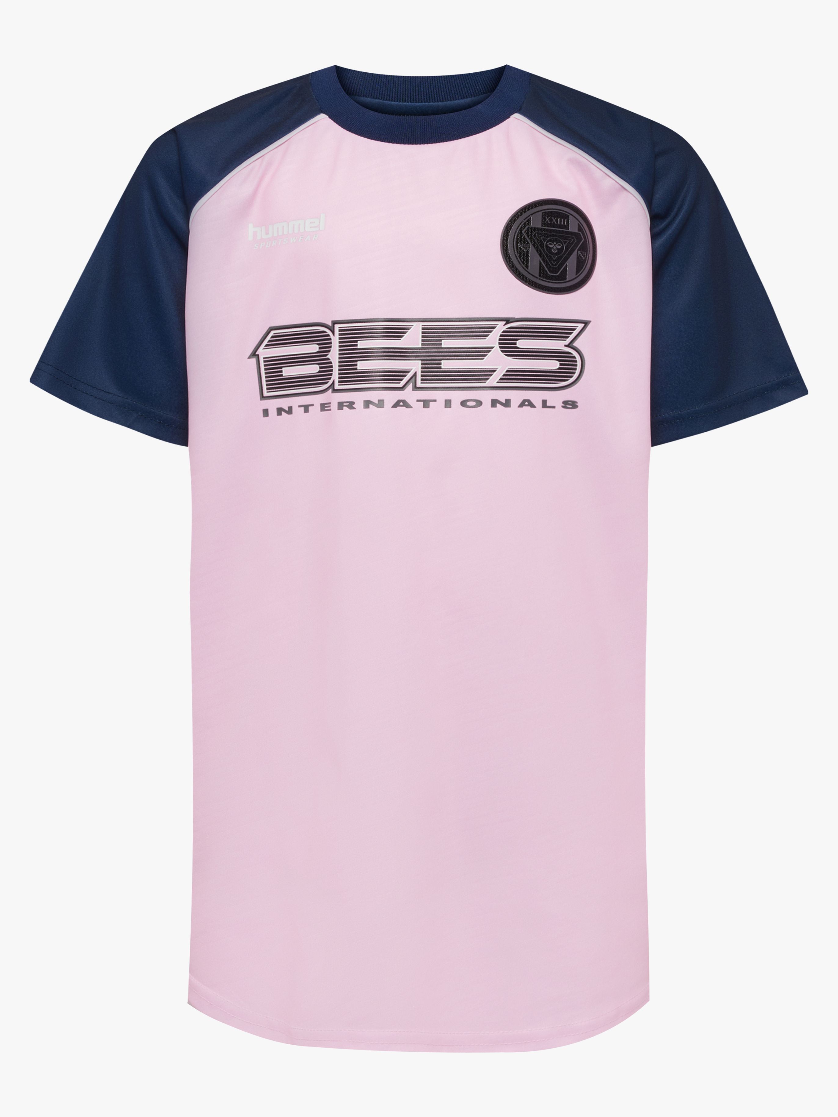 Hummel JR Loose Tiger Soccer T-Shirt, Roseate Spoonbil, 110-116