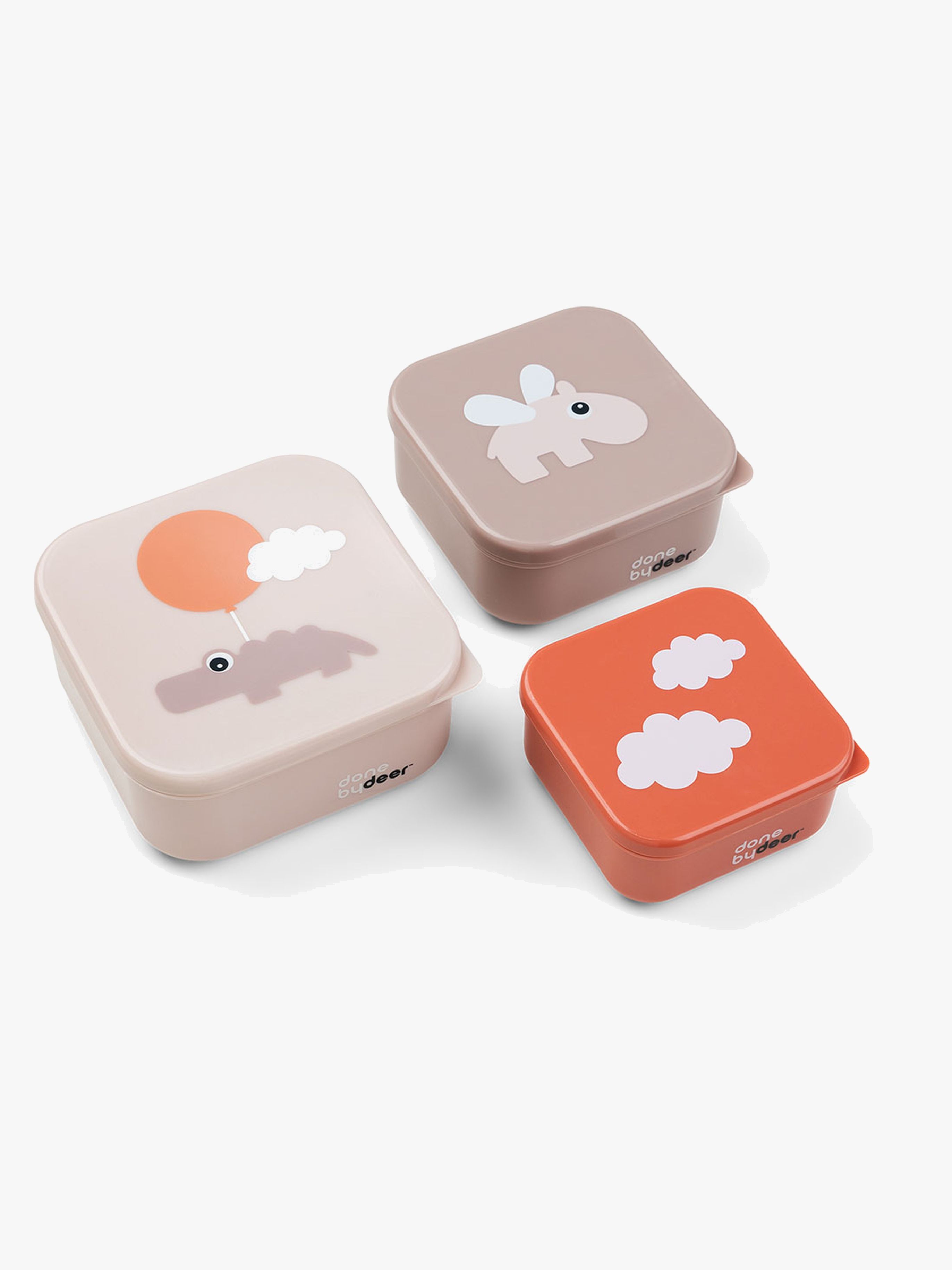 Done By Deer Happy Clouds Snackboxen 3er-Pack, Powder