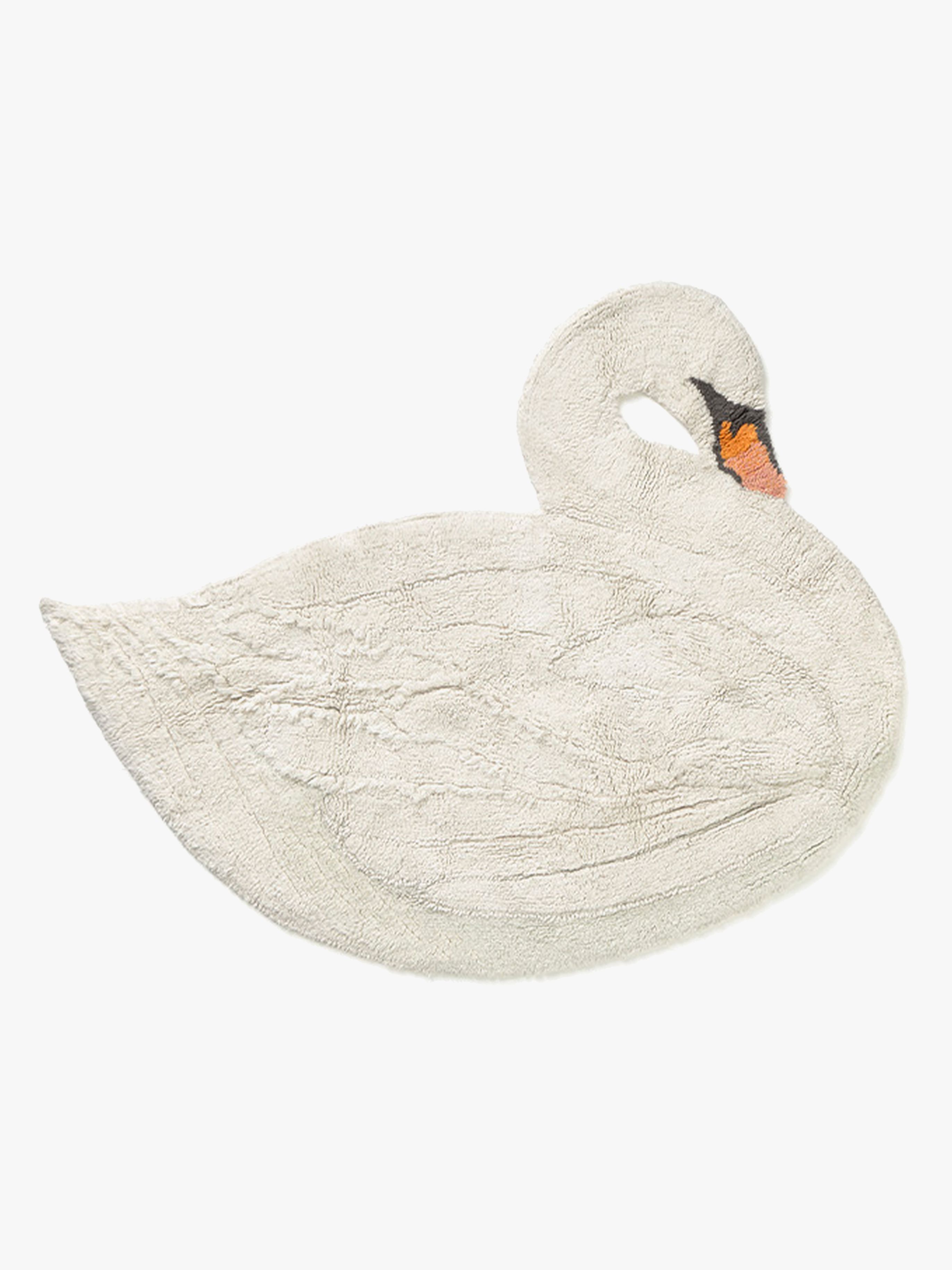 Lorena Canals Waschbarer Tierteppich Schwan 120x100 cm