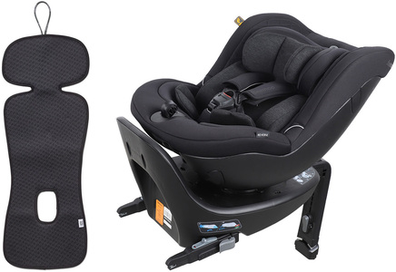 Beemoo Reverse i-Size Rückwärtsgerichteter Kindersitz inkl. Ventilierendem Sitzpolster, Black Stone/Antracit