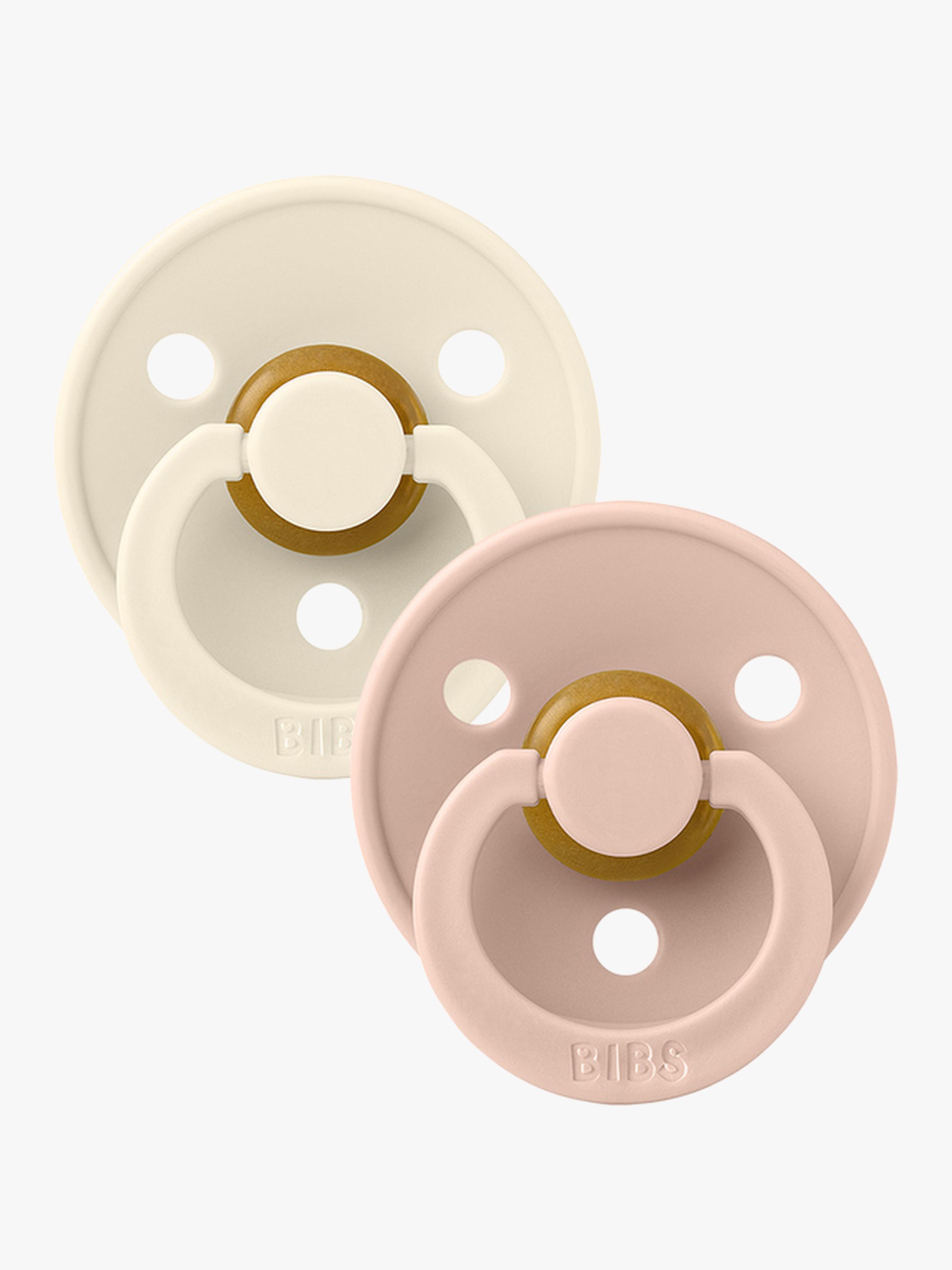 Schnuller Colour 2er-Pack Latex Größe 1, Ivory / Blush