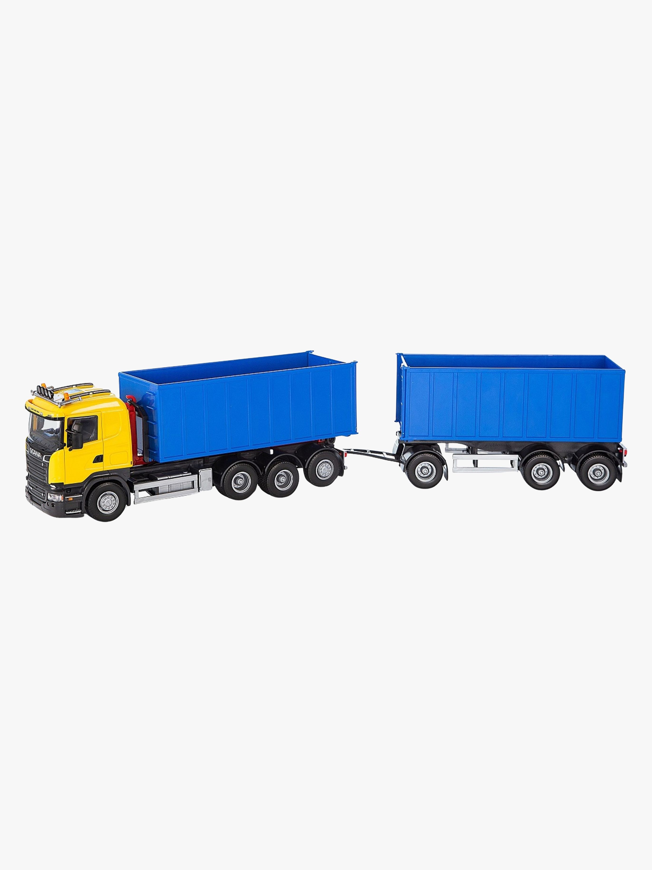 Emek Scania Hakenlader mit Anhänger, Gelb