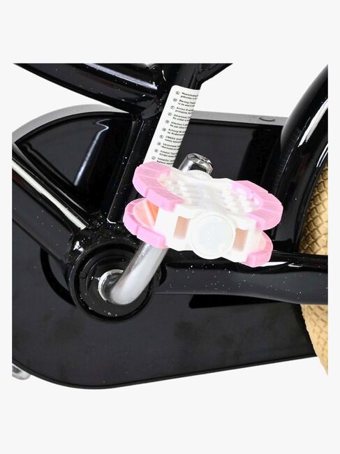 Volare Excellent Fahrrad mit Korb 12 Zoll, Schwarz