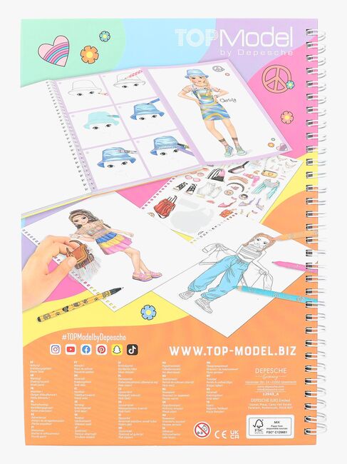 TOPModel Designbuch mit Buntstiften