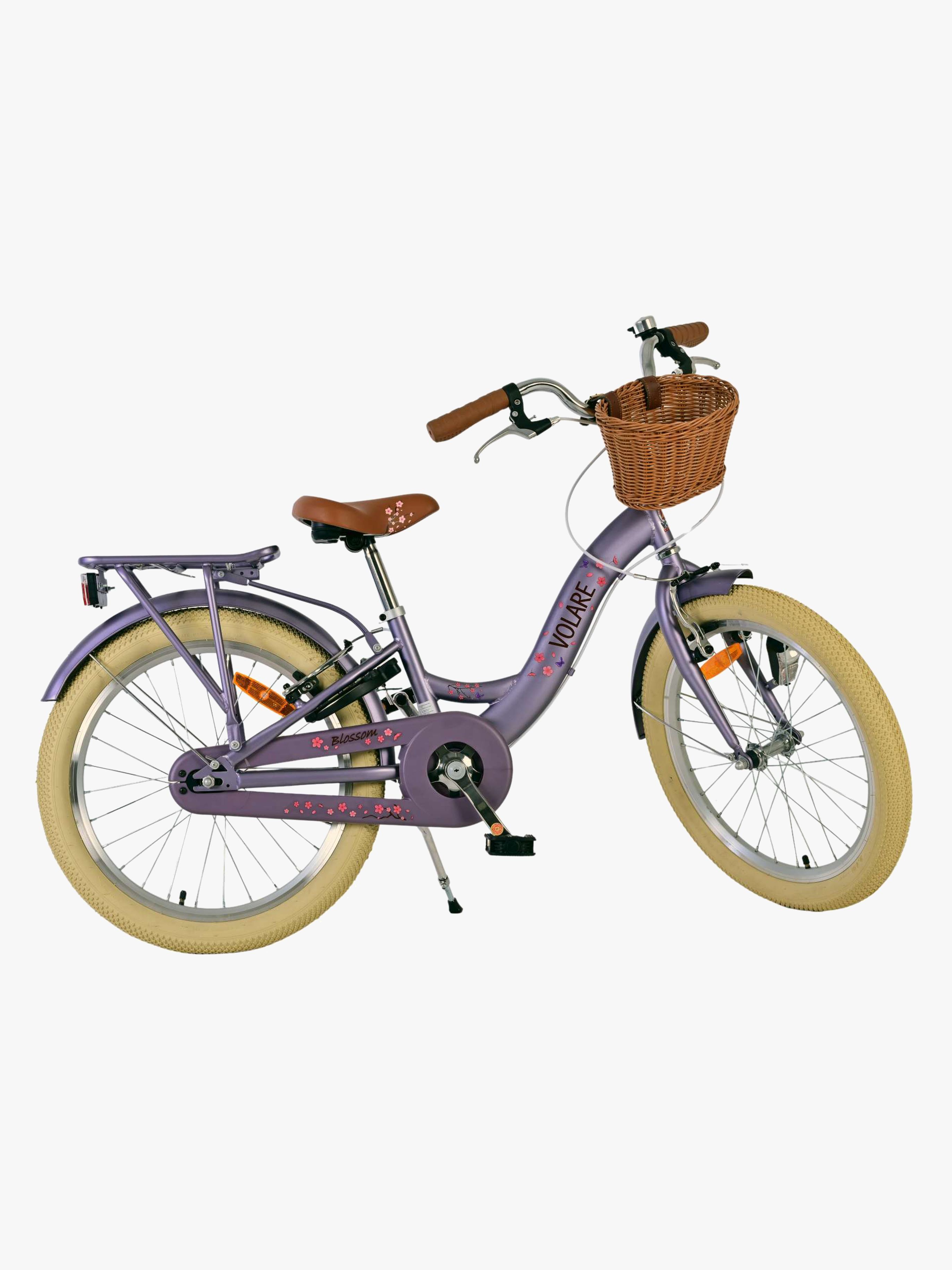 Volare Blossom Kinderfahrrad Handbremse 20 Zoll, Lila