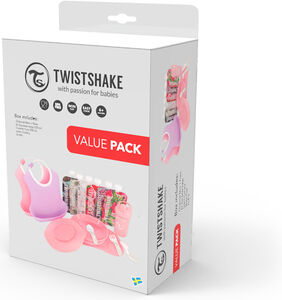 Twistshake Tableware Kit, Rosa/Lila/Weiß