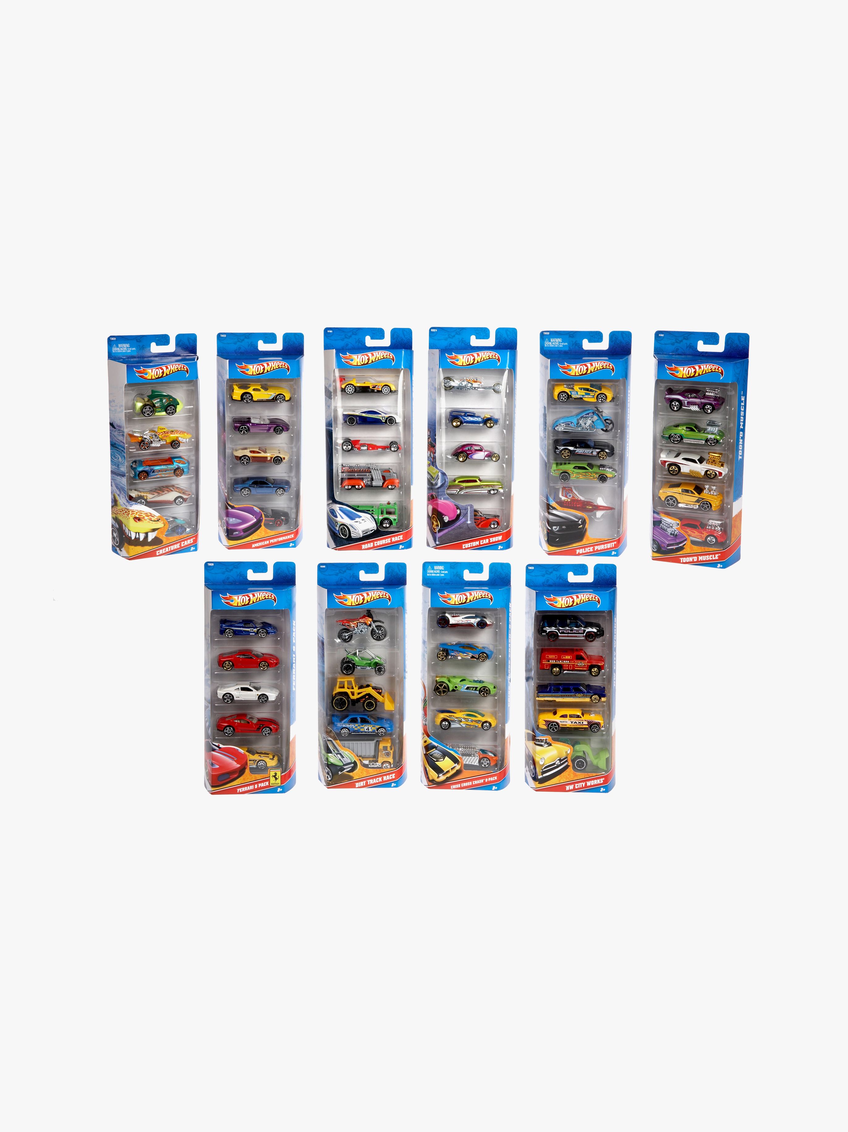 Hot Wheels Basic Autos 5er-Pack Gemischte Auswahl