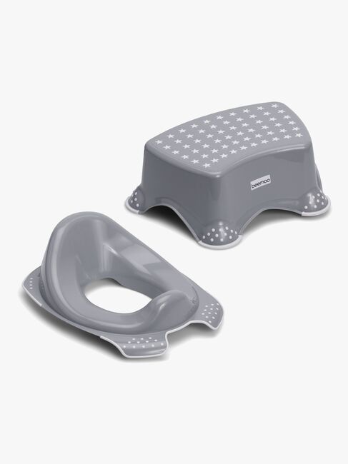 Beemoo CARE Anti-Slip Toilettensitz und Tritthocker, Grau