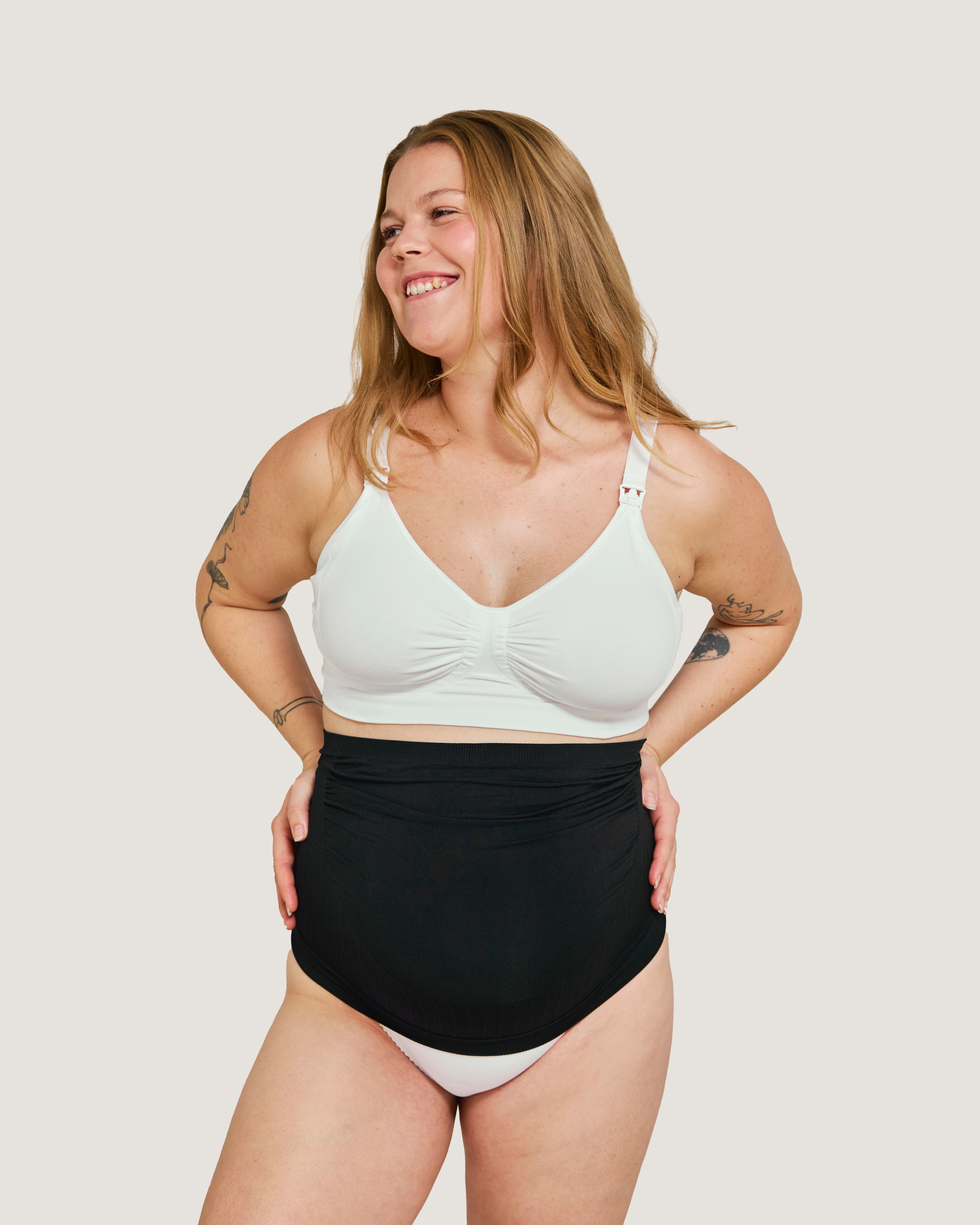 Bauchband für Schwangere, Schwarz XL