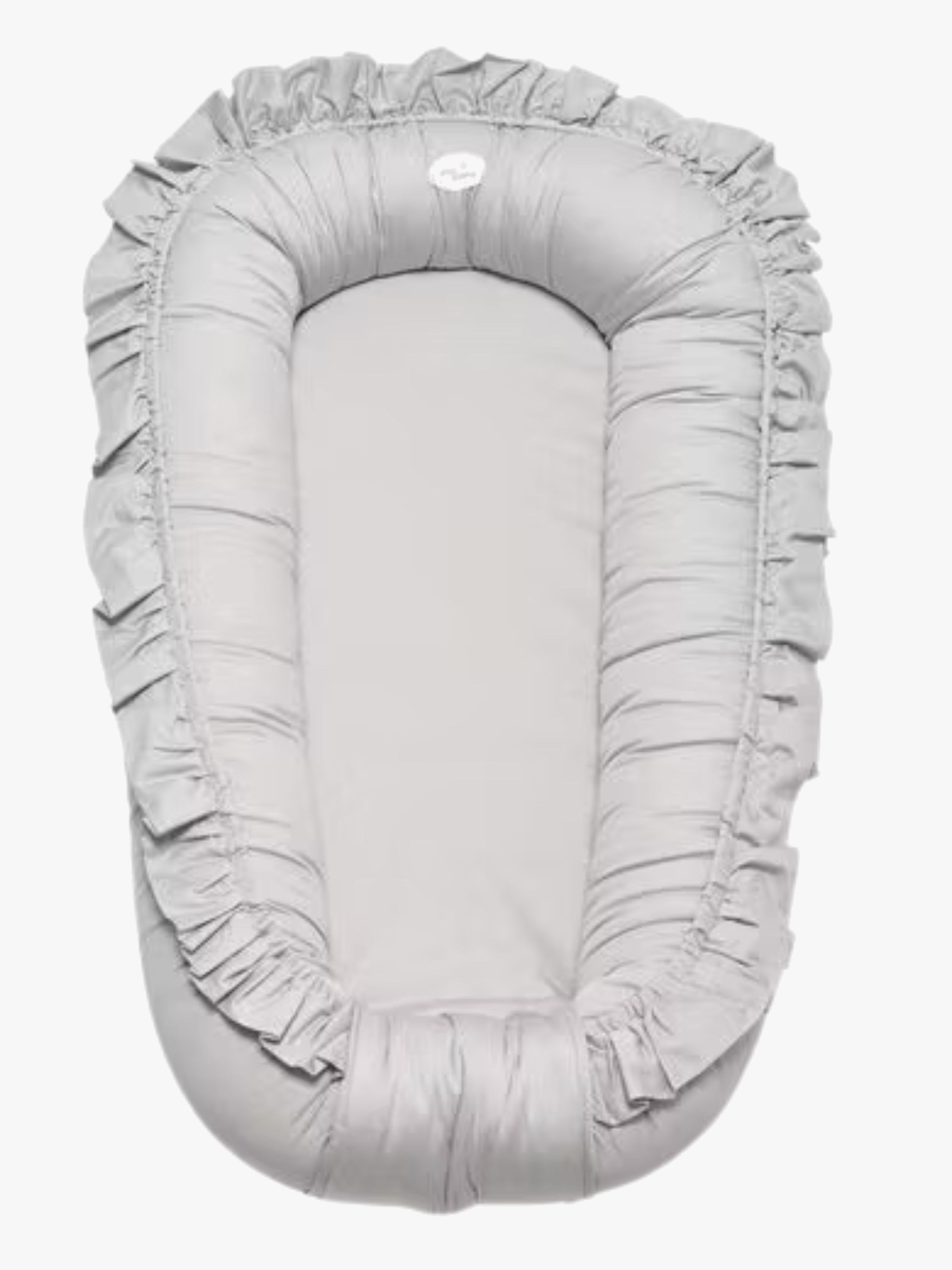 Cozy Babynest Rüschen, Hellgrau