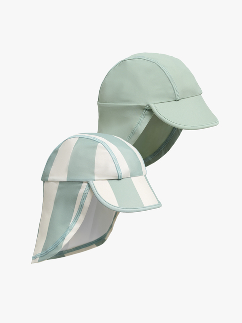 Nordbjörn Fårö 2er-Pack UV-Schutzhut, Hellblau Gestreift