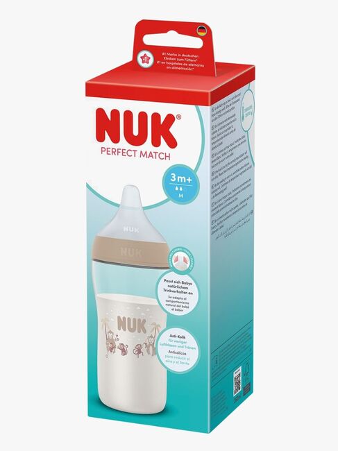 NUK Perfect Match Babyflasche 260 ml, Monkey