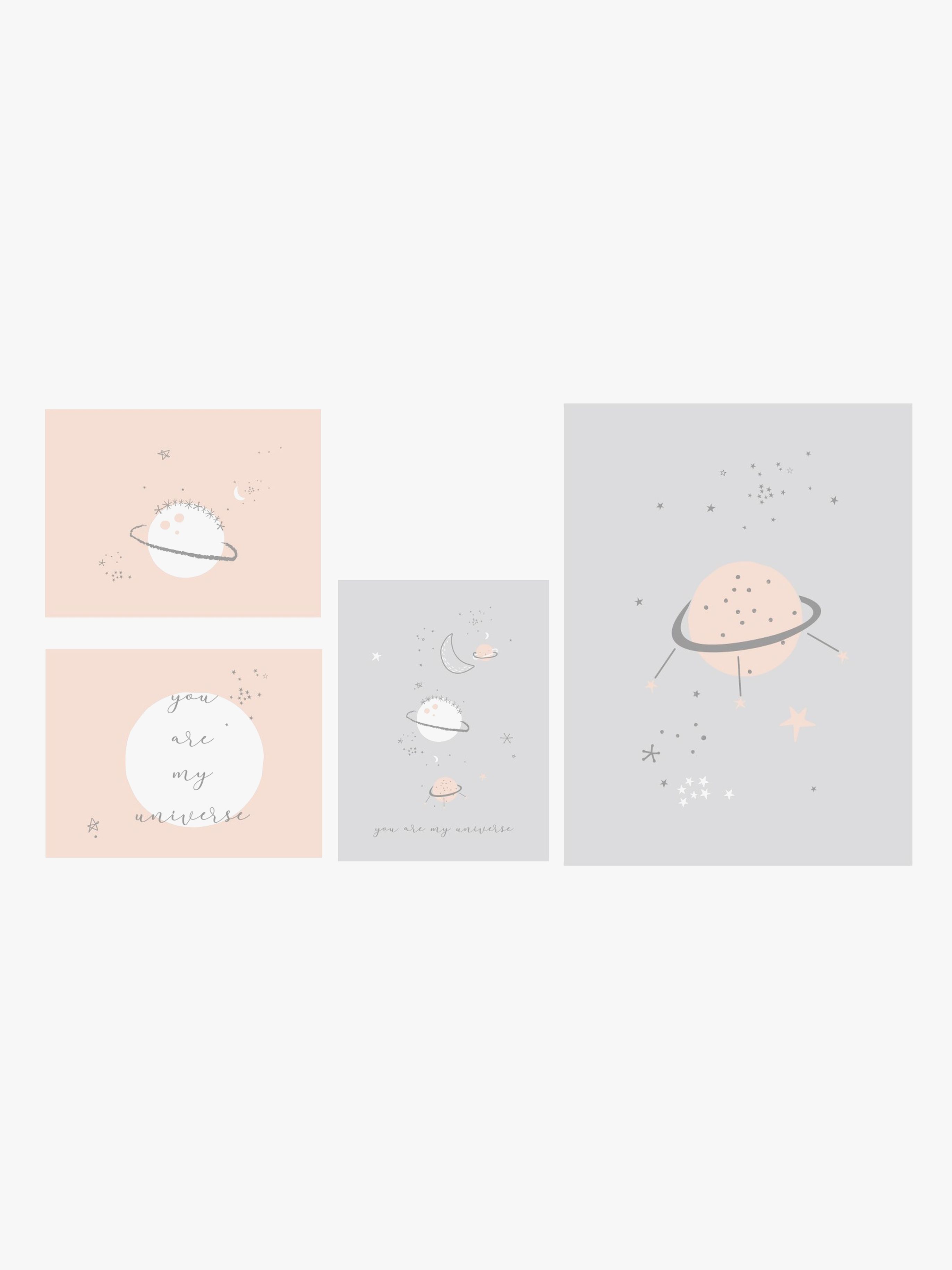 BimbiPirulos Casual Wanddekoration 4er-Pack Universe, Lila
