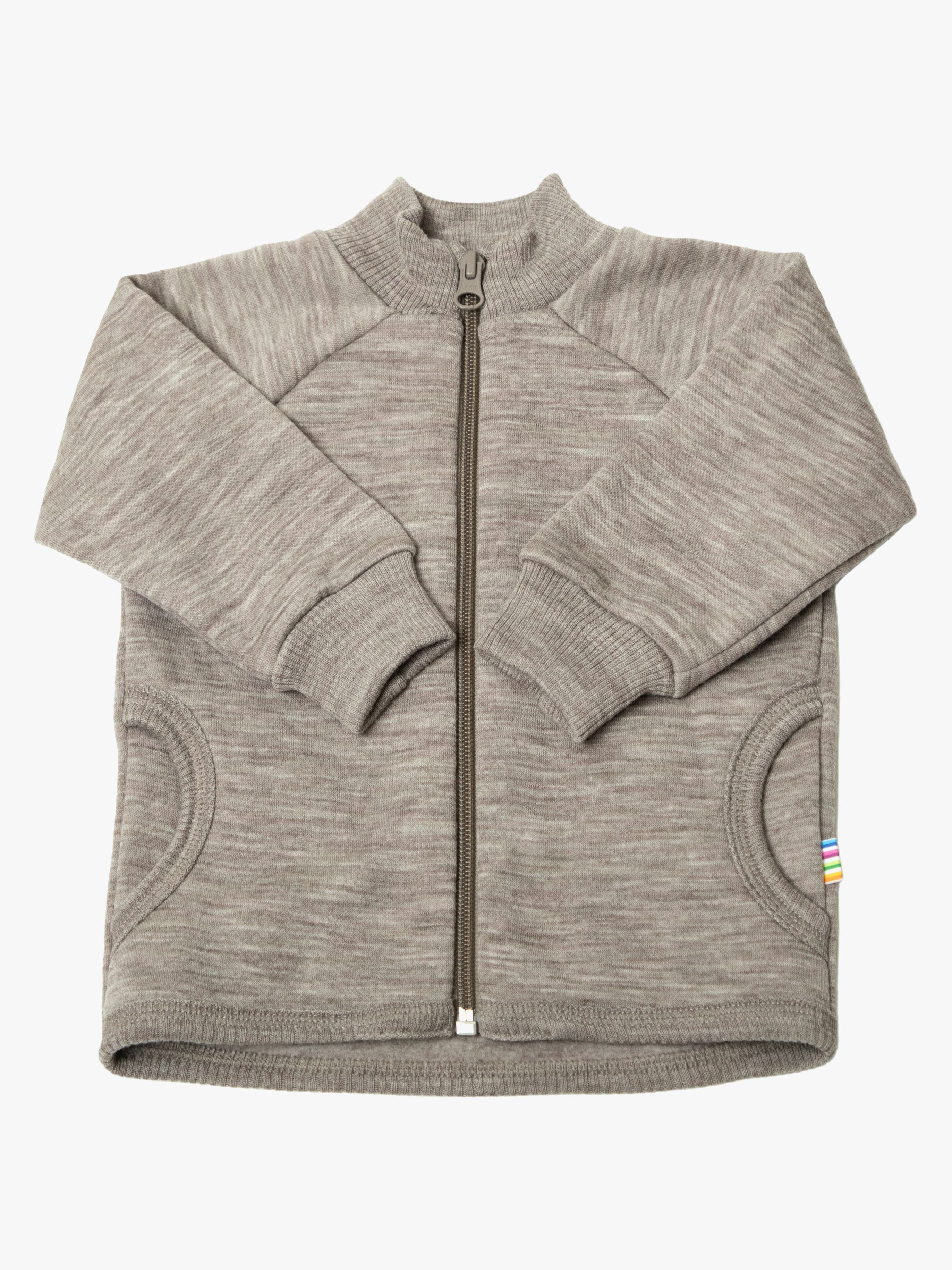 Joha Pullover Zip Merinowolle, Sesame Mel, 140