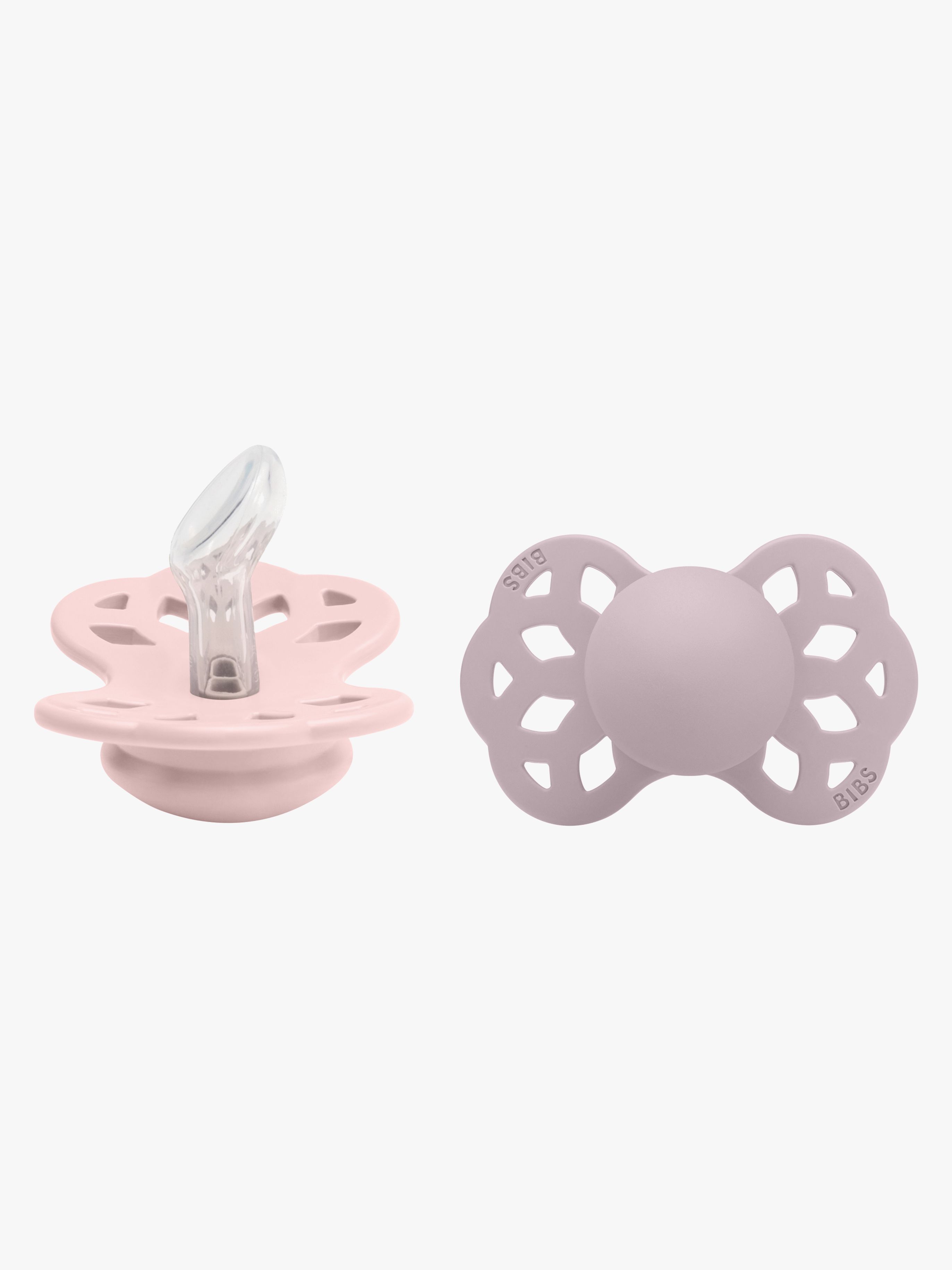 BIBS Infinity Schnuller 2er-Pack Silikon Größe 1 Anatomisch, Blossom/Dusky Lilac