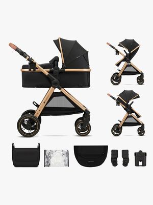 Kinderkraft ESME 2-in-1 Kombikinderwagen, Pure Black