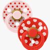 BIBS Studio Colour Polka Schnuller 2er-Pack Latex Größe 1 Anatomisch, Blossom/Candy Apple