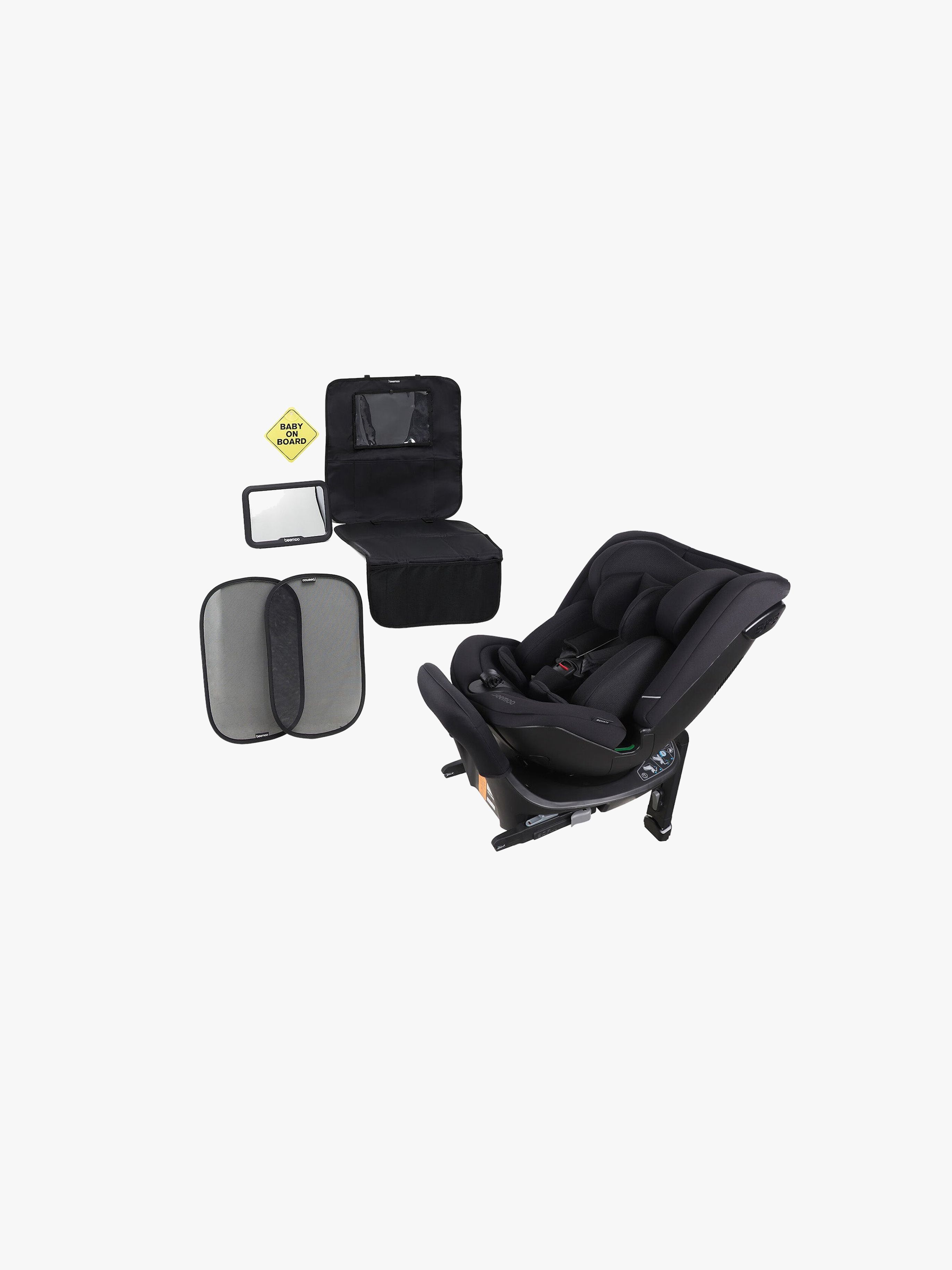 Rotate i-Size Kindersitz inkl. Zubehörpaket, Black Mesh