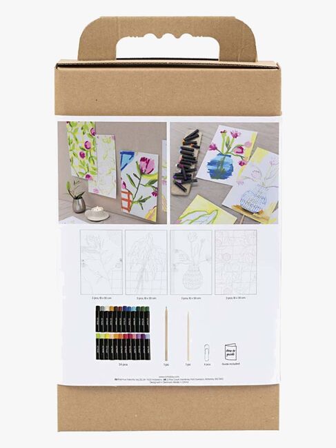 Creativ Company Bastelset Ölpastellfarbe Blumen