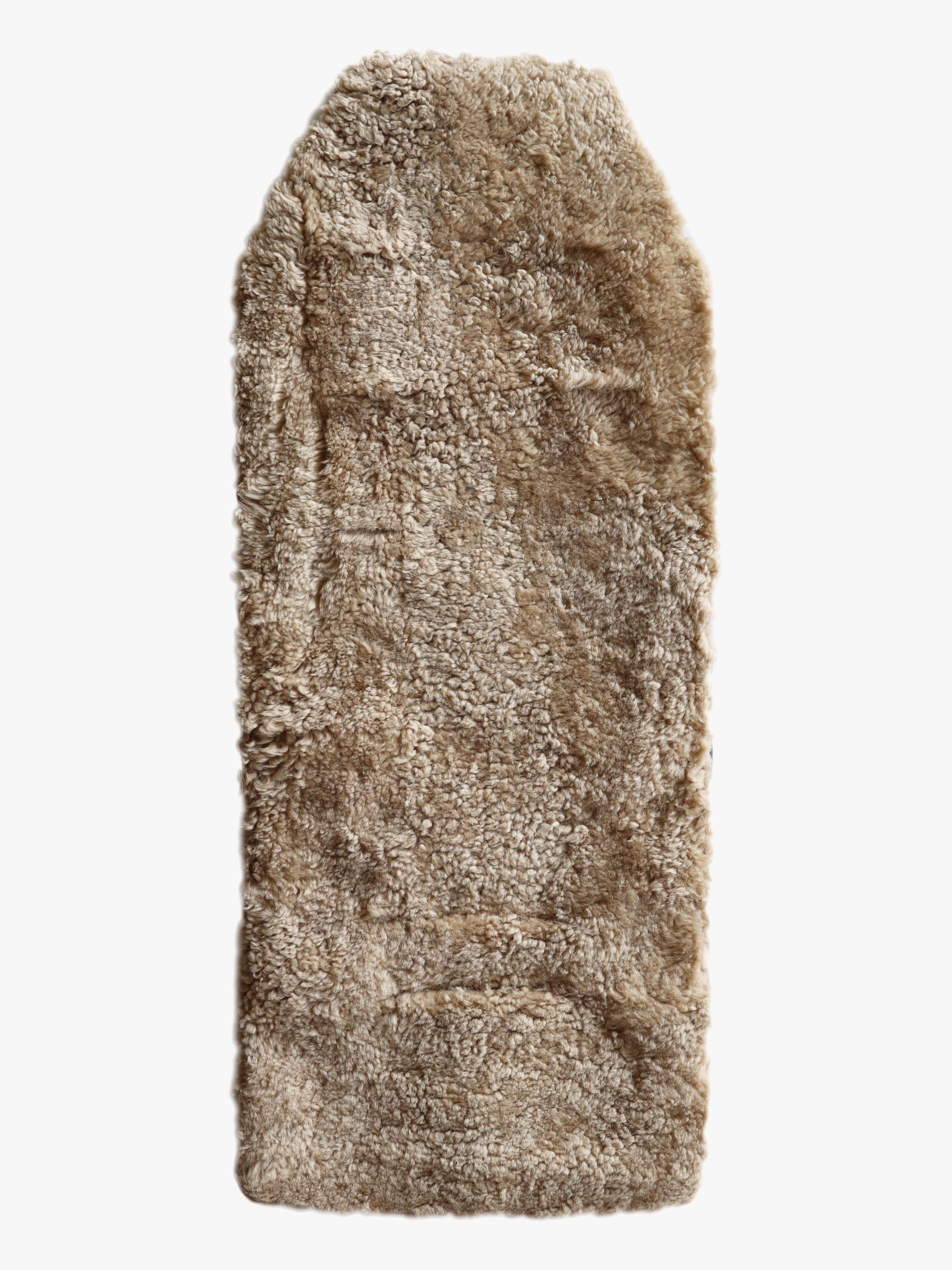 Sitzkissen Lammfell Lockig Geschnitten, Nappa Linen