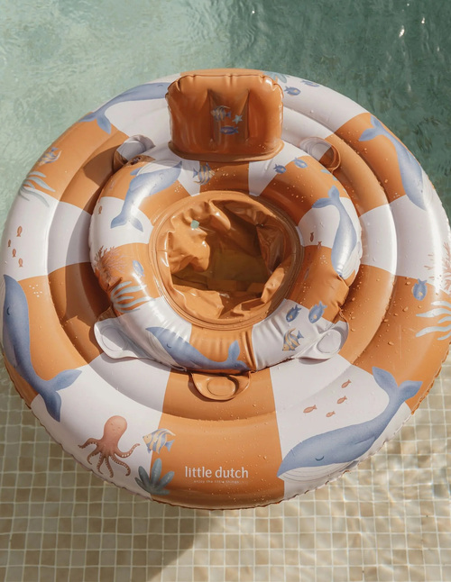 Little Dutch Ocean World Baby Schwimmring, Blue