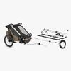 Thule Chariot Cross 2 Fahrradanhänger inkl. Skiset, Khaki G3
