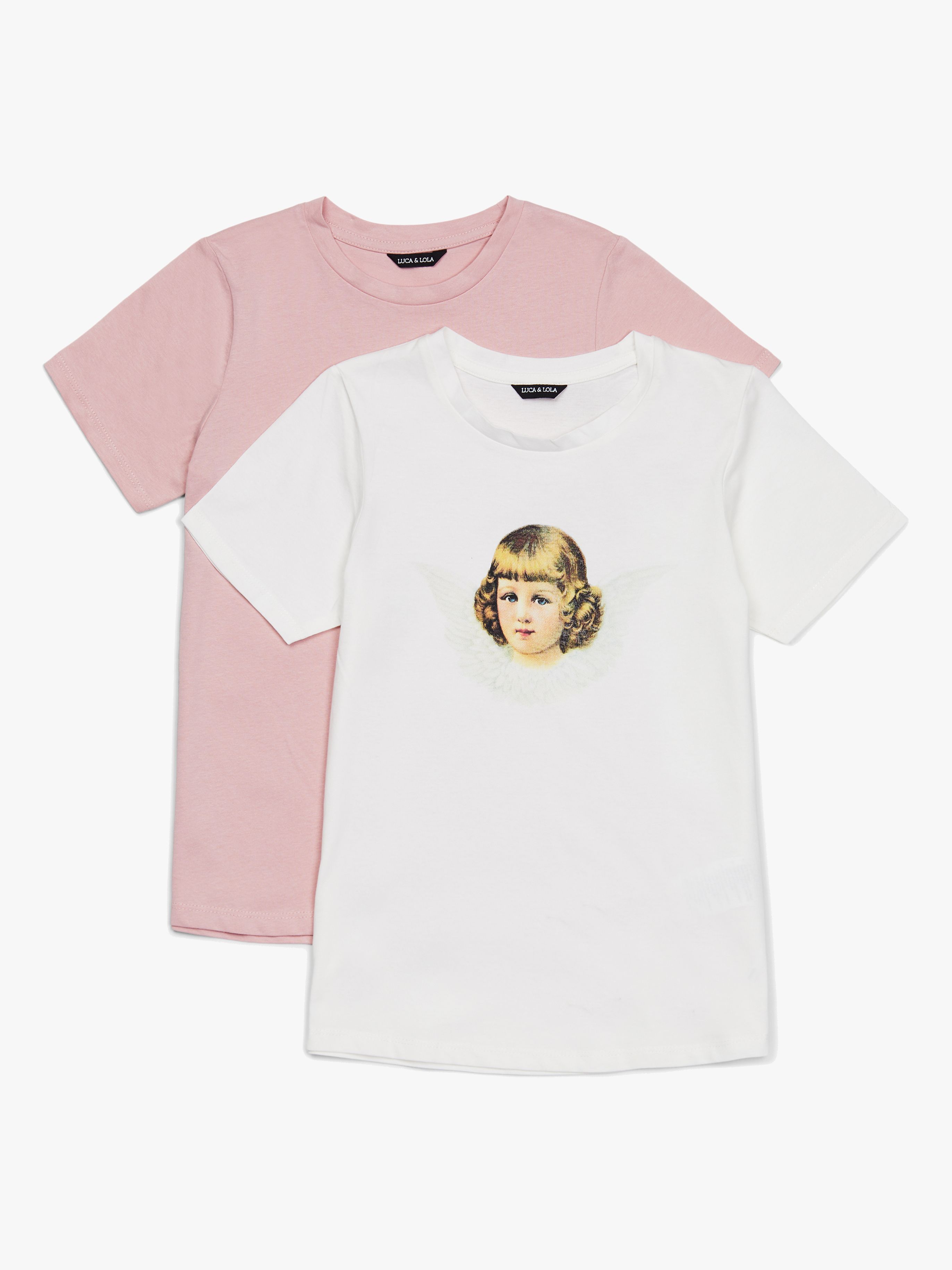 Luca &  Lola Angel Top 2er-Pack, White 98-104