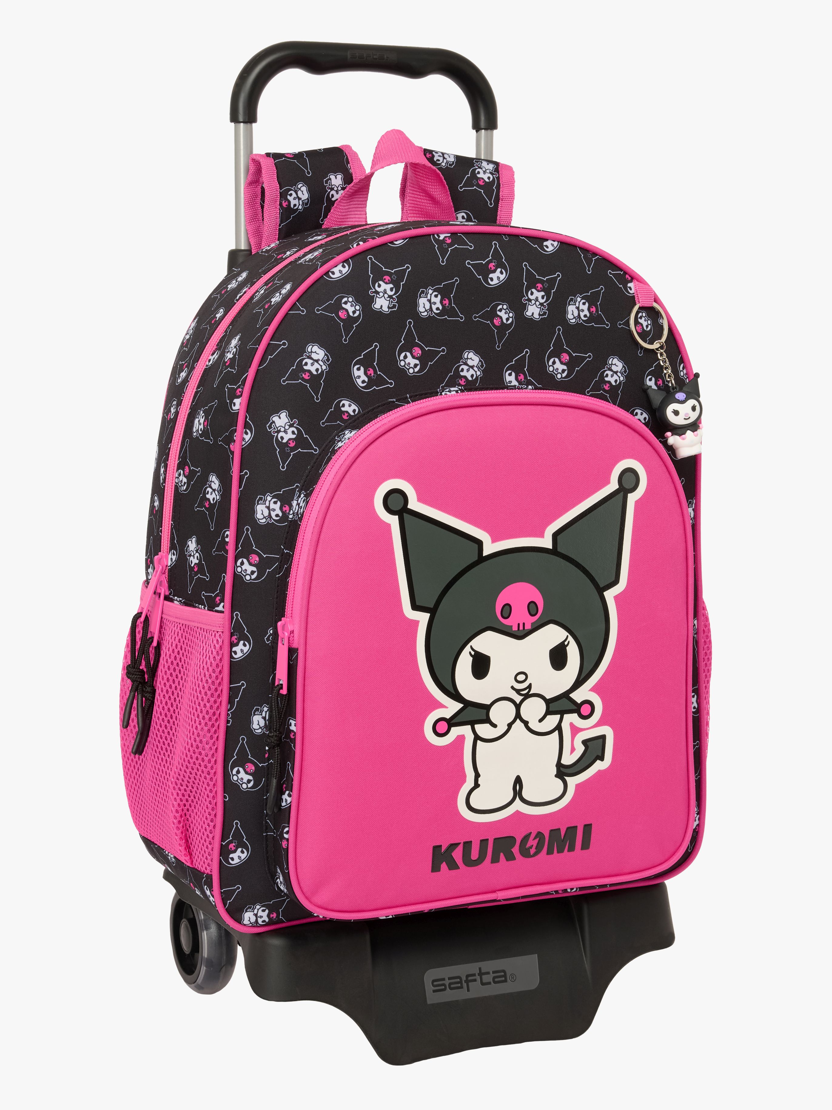 Hello Kitty Kuromi Trolley Reisekoffer 21L, Rosa-schwarz