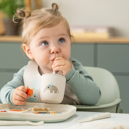 Done By Deer Celebration Trinkhalmbecher Silikon 2er-Pack, Sand