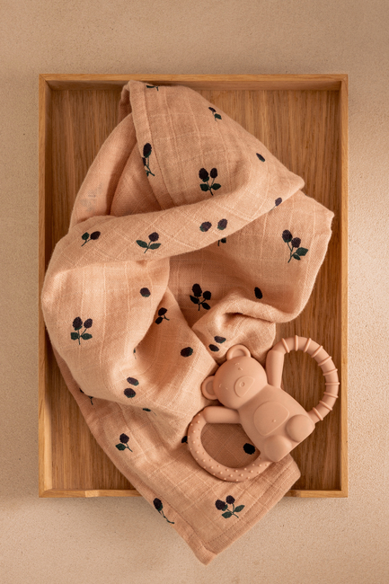 LIEWOOD Lewis Musselintuch 2er-Pack, Mini Berry/Pale Tuscany