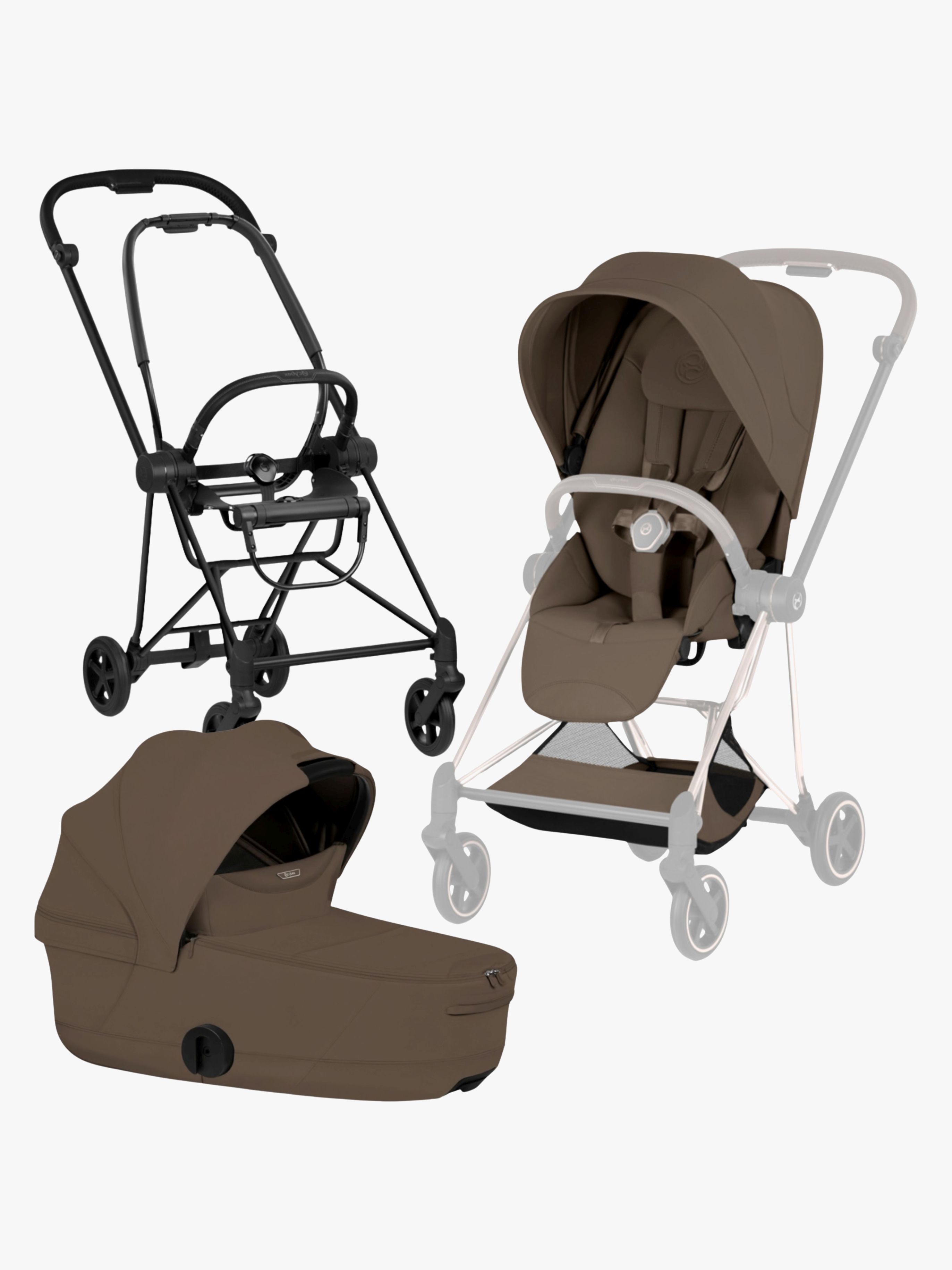 Cybex Mios Style Kombikinderwagen, Matt Black/Coconut Brown