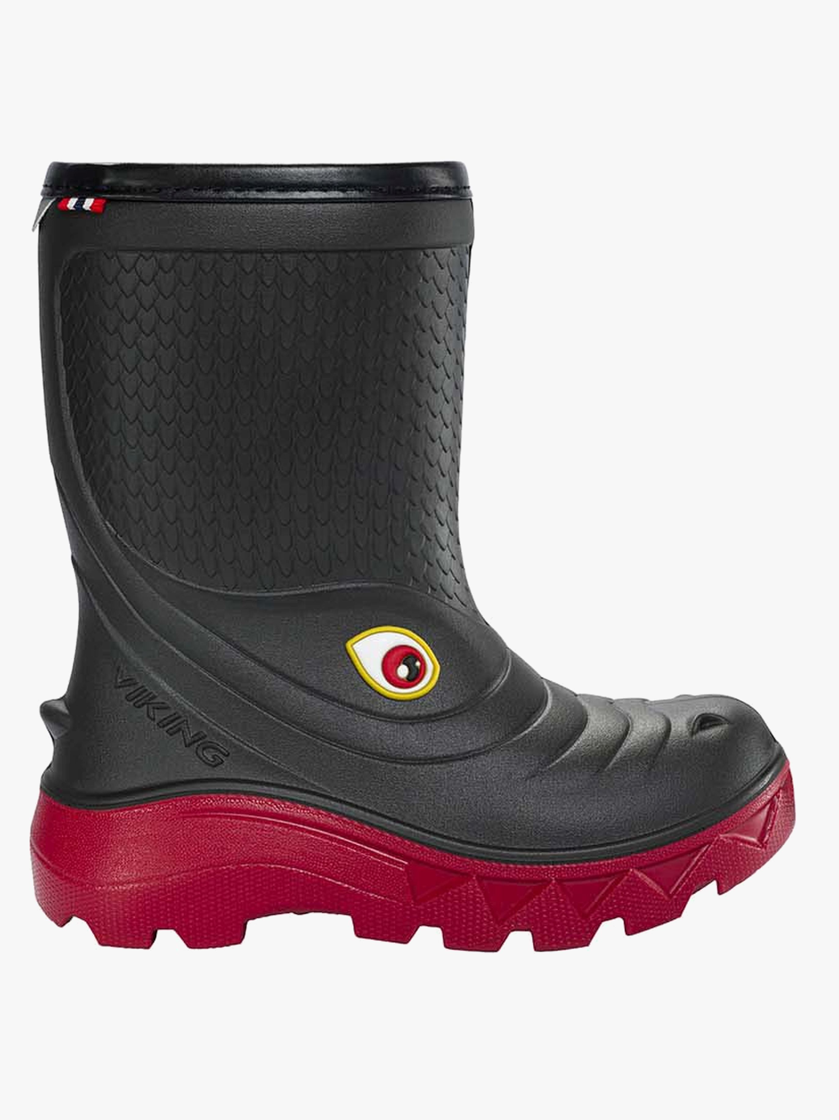 Viking Claw Gefütterte Gummistiefel, Schwarz/Rot, 29, Kindergummistiefel, Kinderstiefel, Gummistiefel kinder, Kids