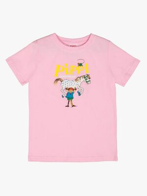 Pippi Langstrumpf X Martinex Pippi Logo T-Shirt, Rosa