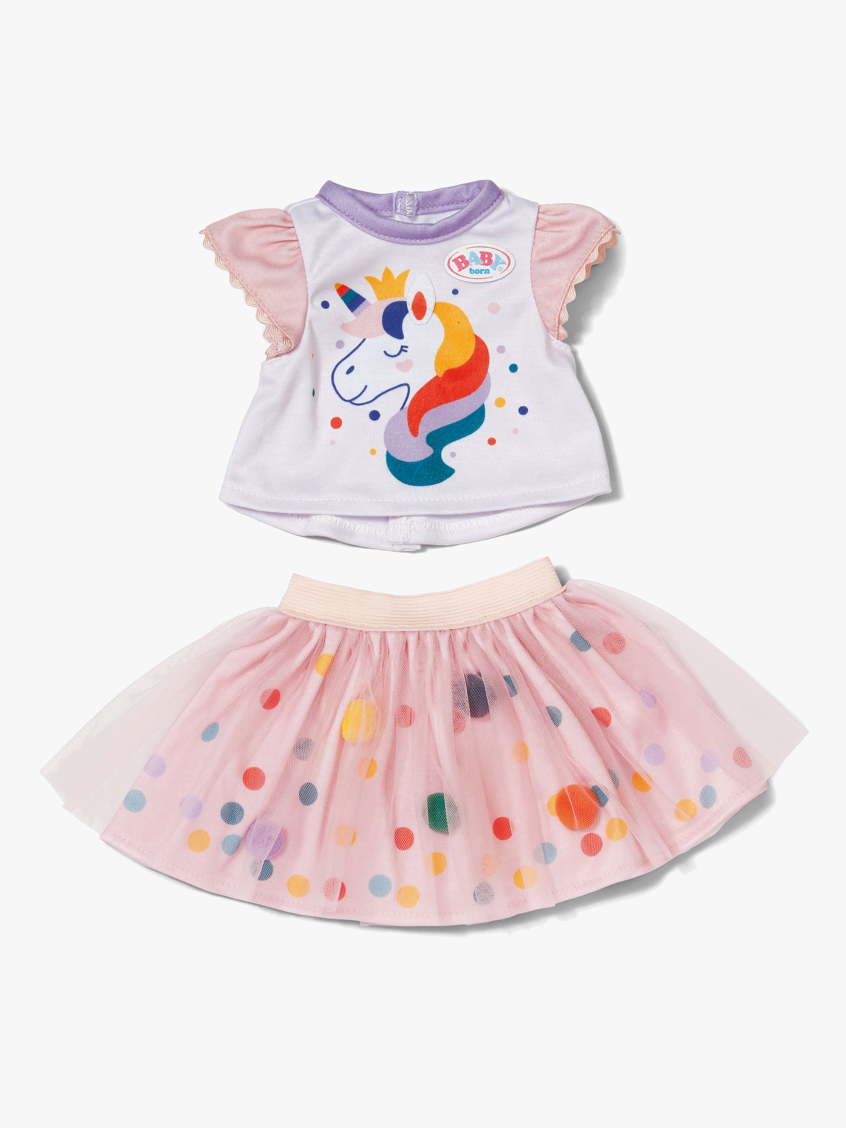 Puppenkleidung Kleid Einhorn 43 cm
