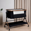Beemoo CARE Luna Beistellbett, Black/Ebony Oak