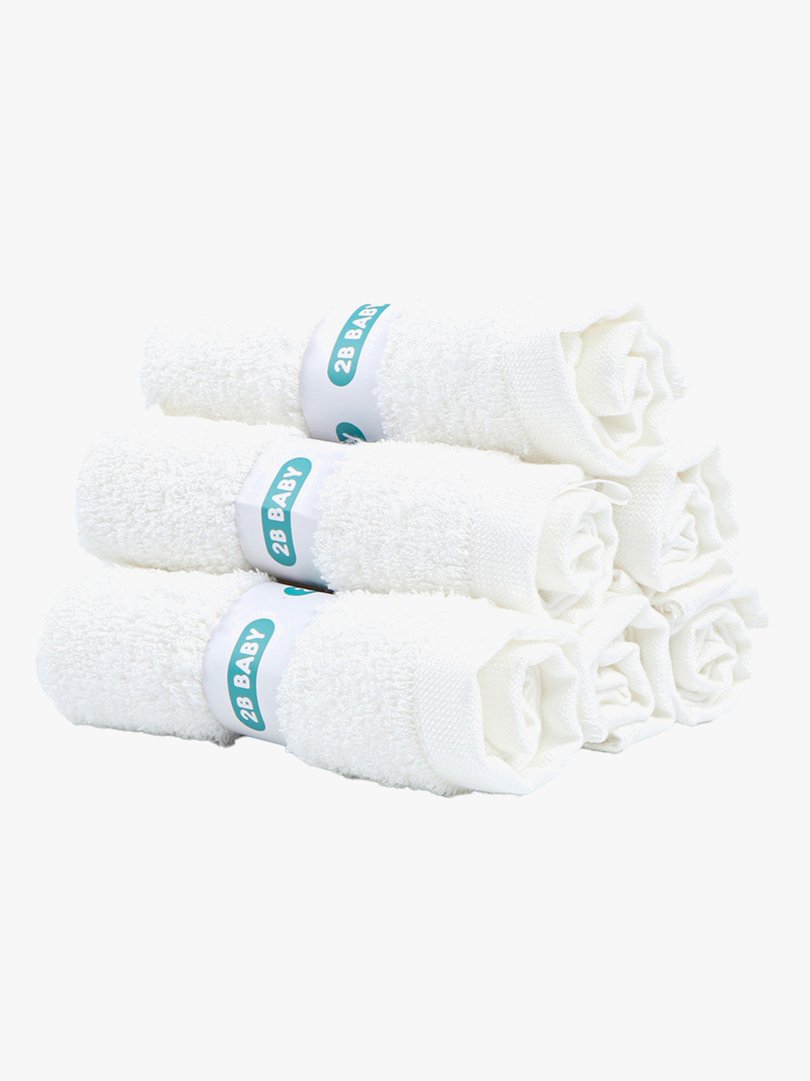 2B Baby Waschlappen Bambus 6er-Pack, Weiß