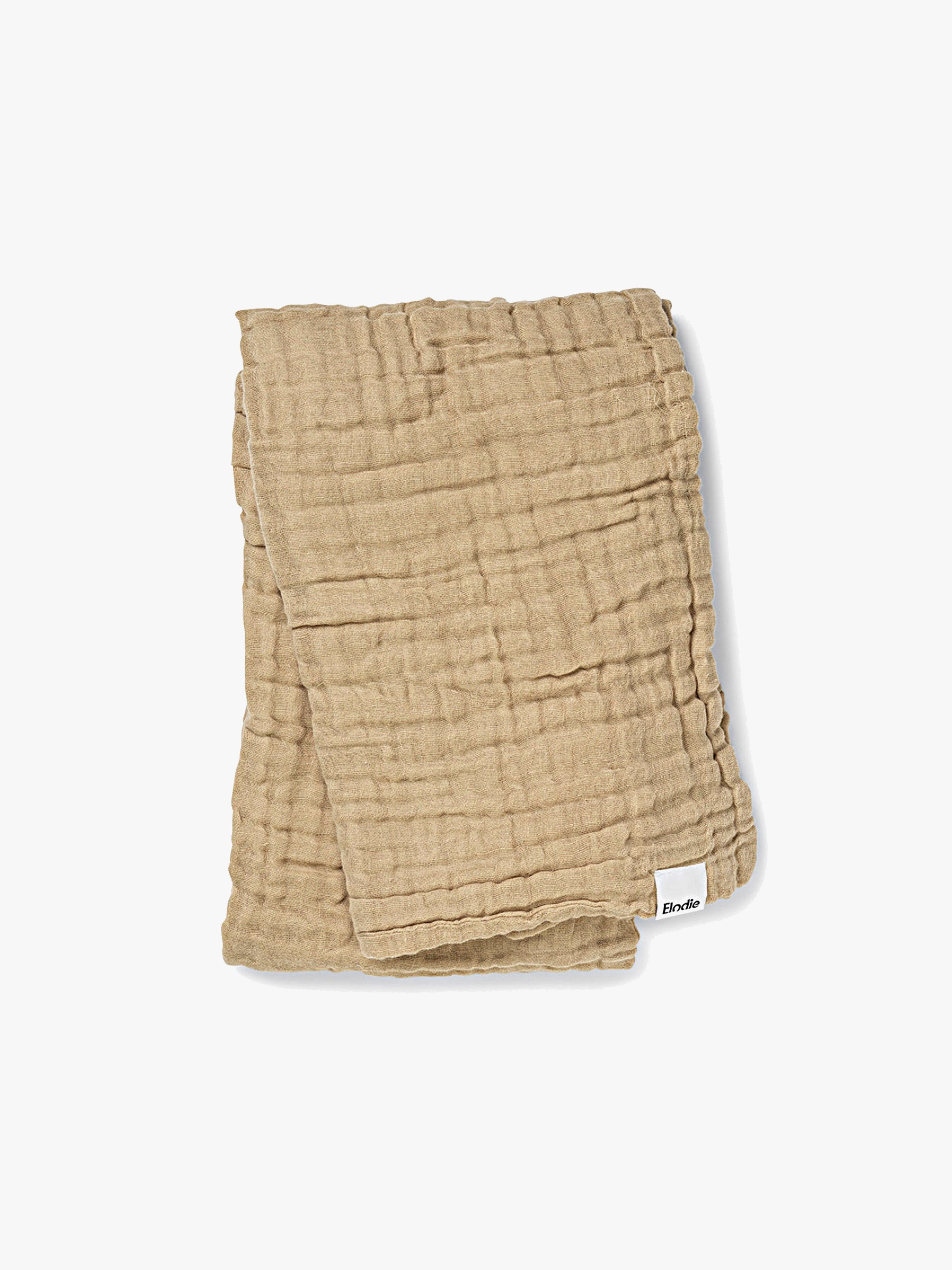 Elodie Gekräuselte Decke 120x120, Pure Khaki