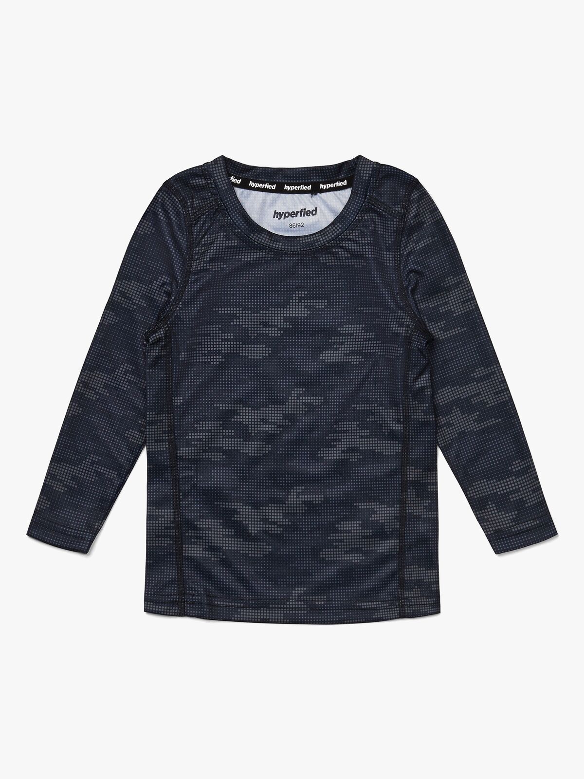 Hyperfied Long Sleeve Logo T-Shirt, Grey Camo