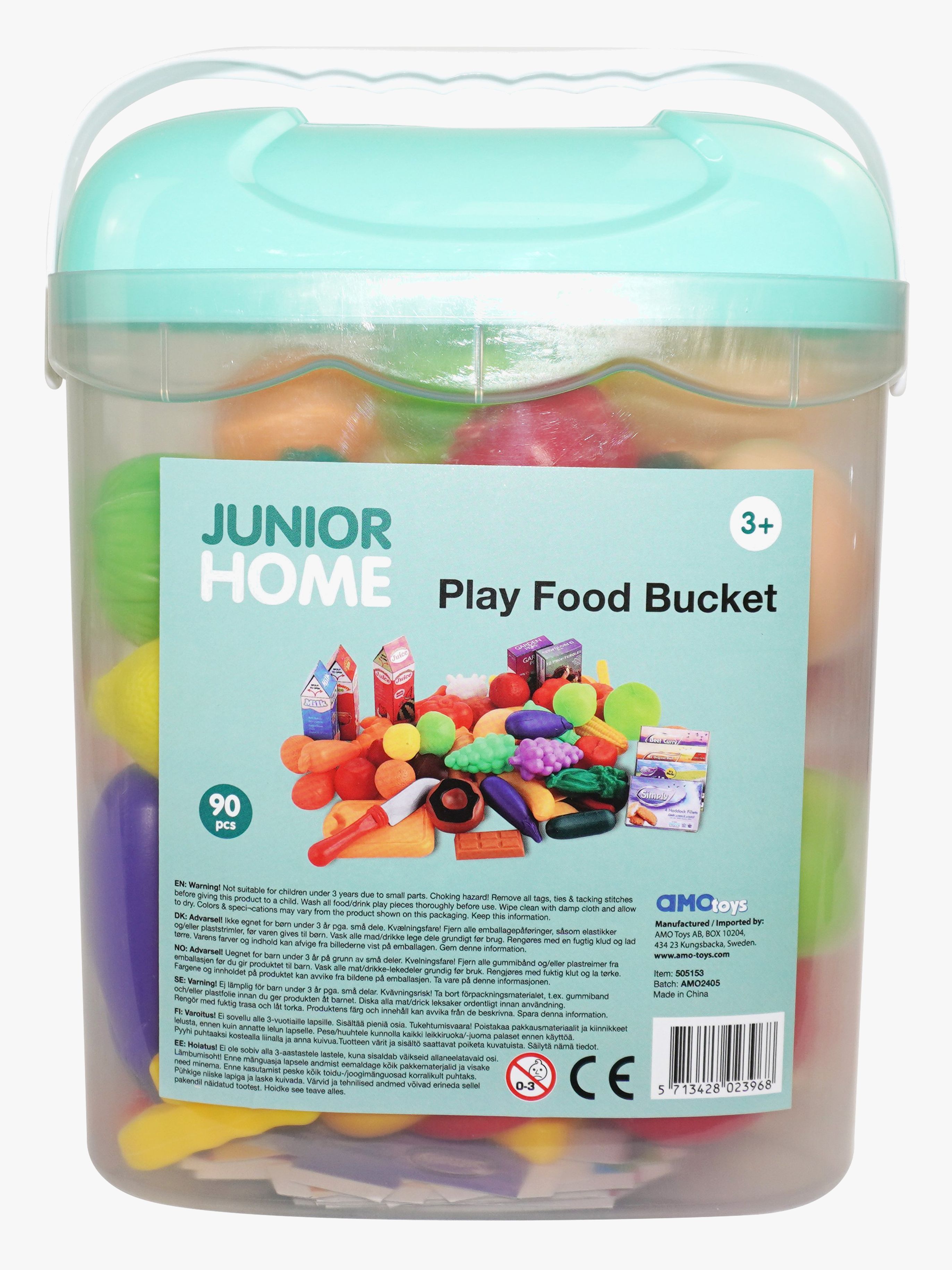 Junior Home Eimer mit Spielzeugessen 90 Teile