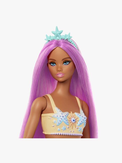 Barbie Puppe Meerjungfrau mit Bunten Haaren, Orange
