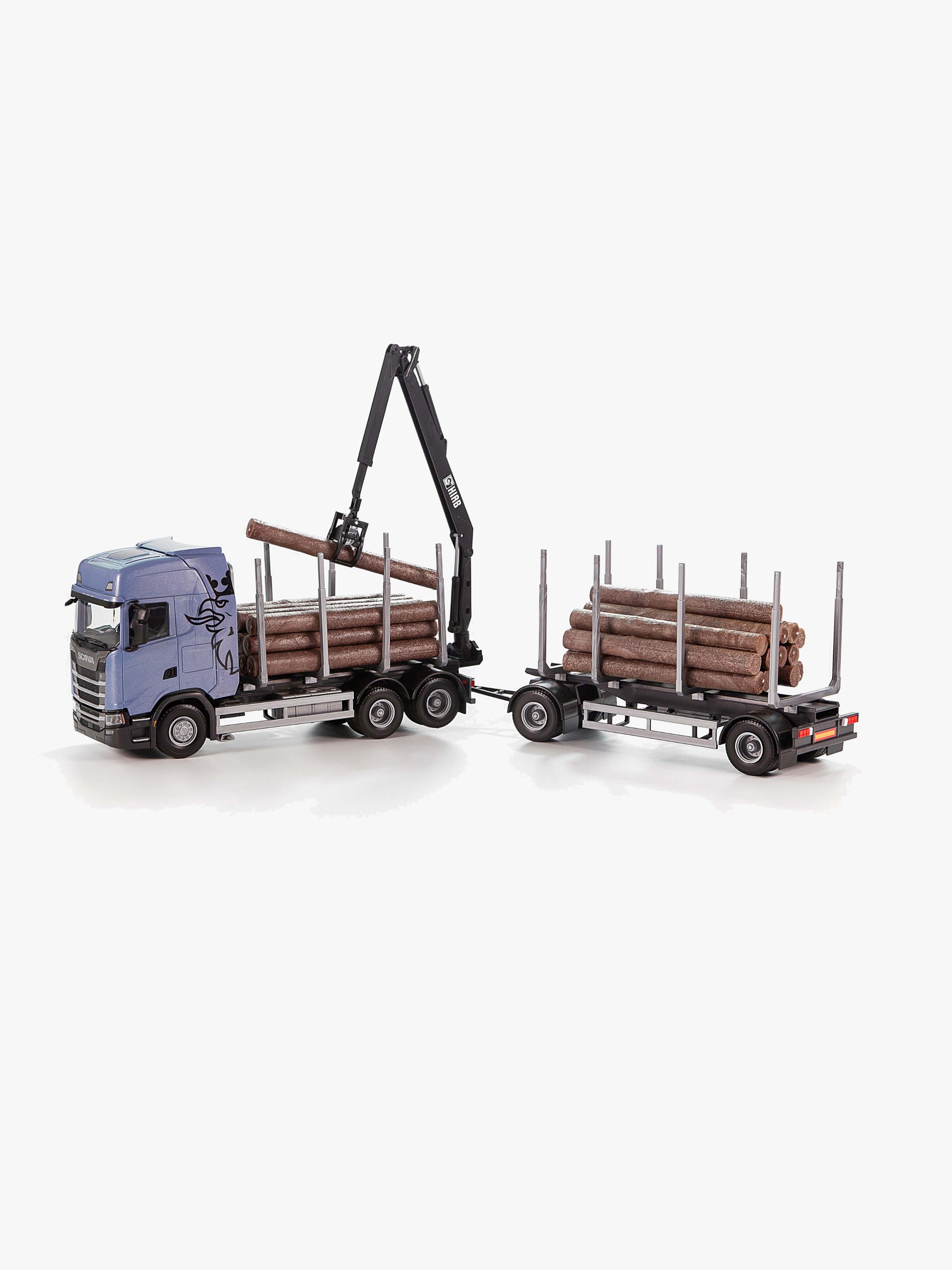 Scania Holz-LKW mit Anhänger