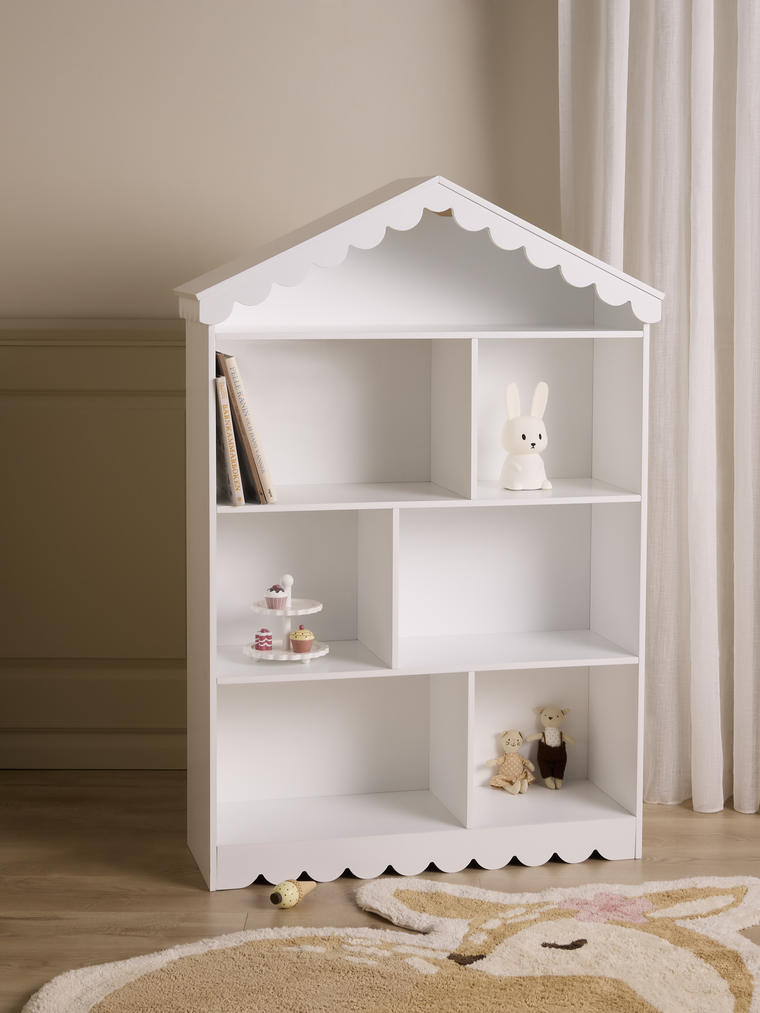 Alice & Fox Dune Bücherregal & Puppenhaus, White, Bücherregal kinderzimmer, Kinder, Kids