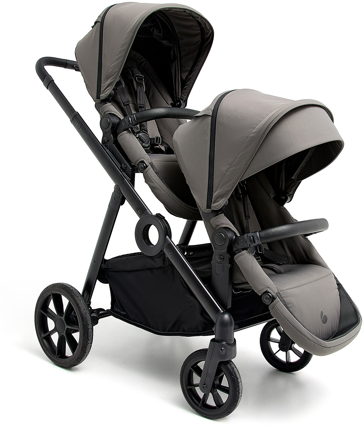 Beemoo Pro Multi 2 Geschwisterwagen, Mocha Grey