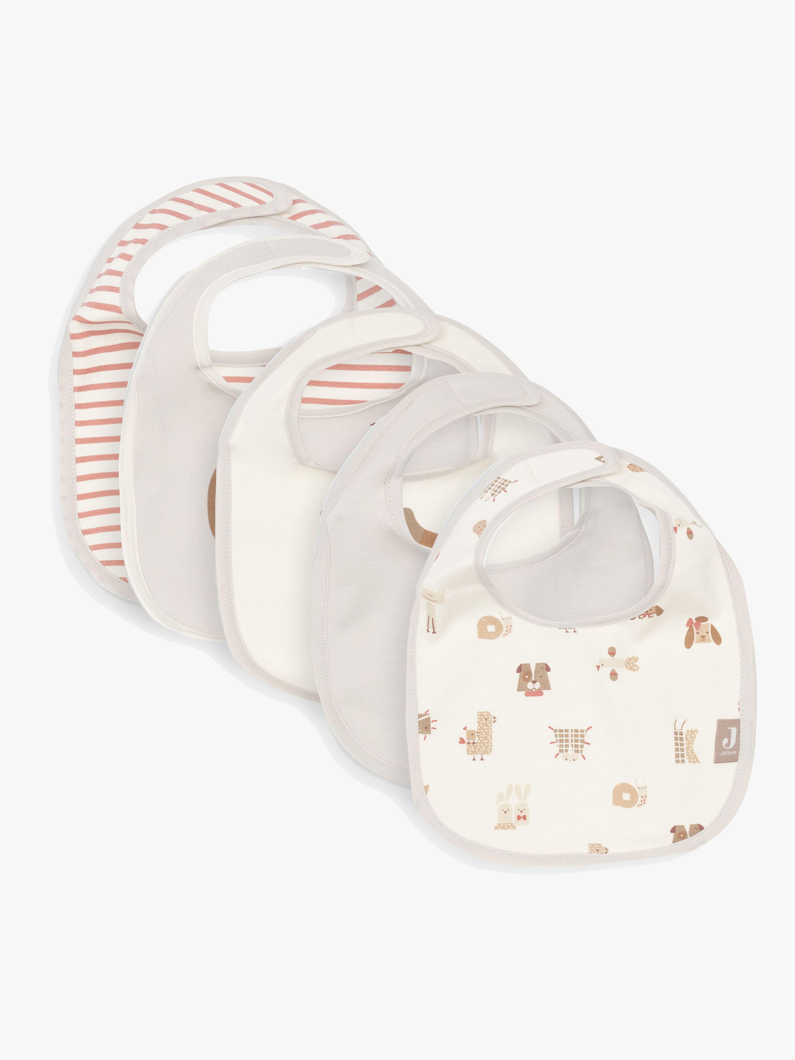 Jollein Bandana Halstuch Wasserdicht 5er-Pack, Animal Friends