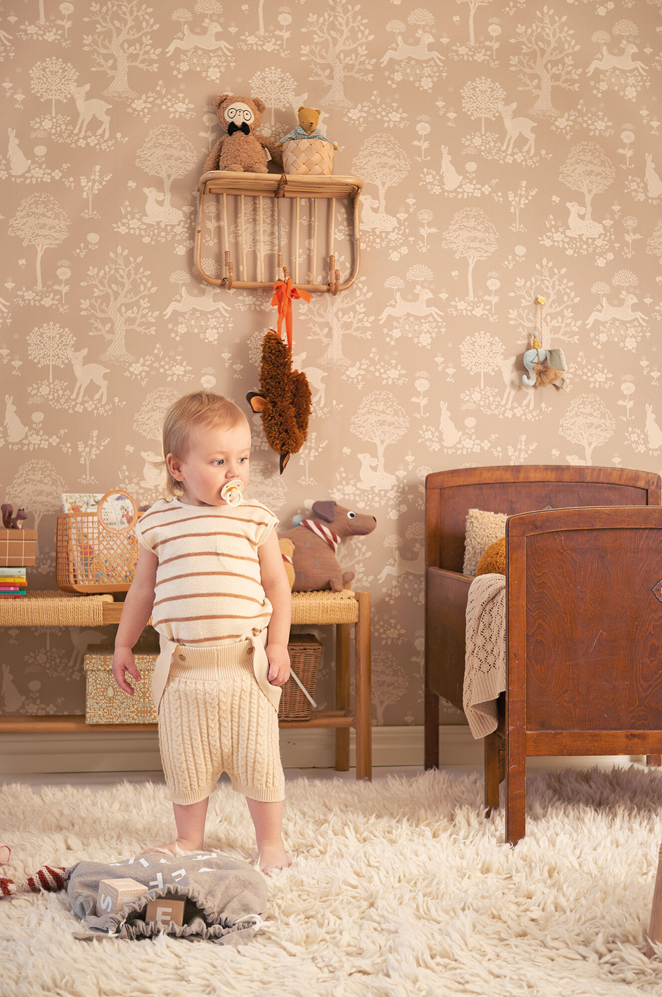 Majvillan Tapete Summer Fields, Soft Brown