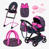 Bayer Design Combi Puppenwagen Xeo Delux Set, Dark Blue