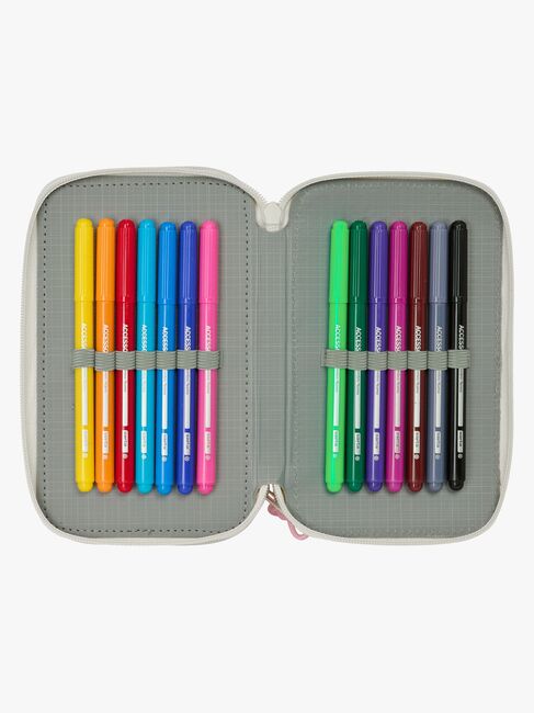 Disney Minnie Maus Gefülltes Dreifach-Federmäppchen 37 Teile, Bright