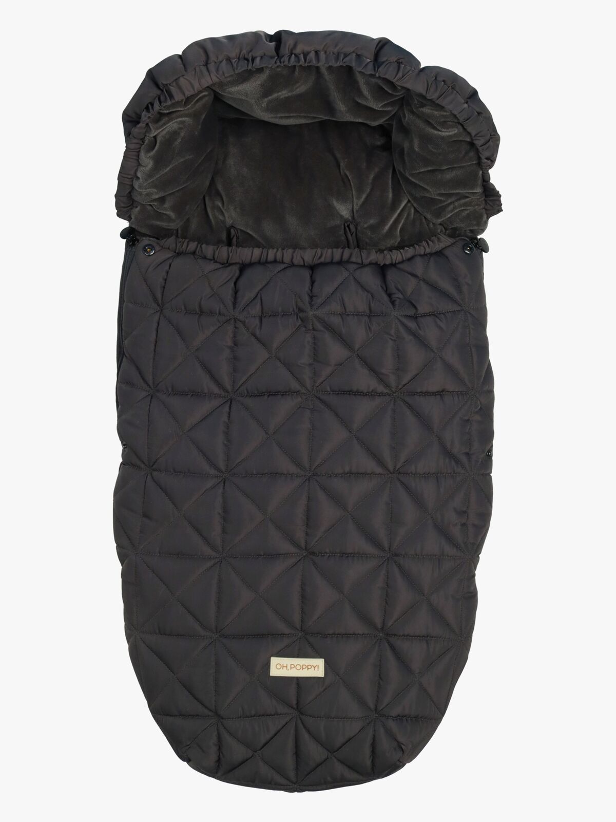 Oh, Poppy! Lily Quilted Fußsack, Anthracite Gray