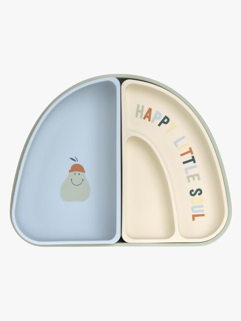 Lässig Teller Silikon 3er-Pack, Happy Fruits Lemon