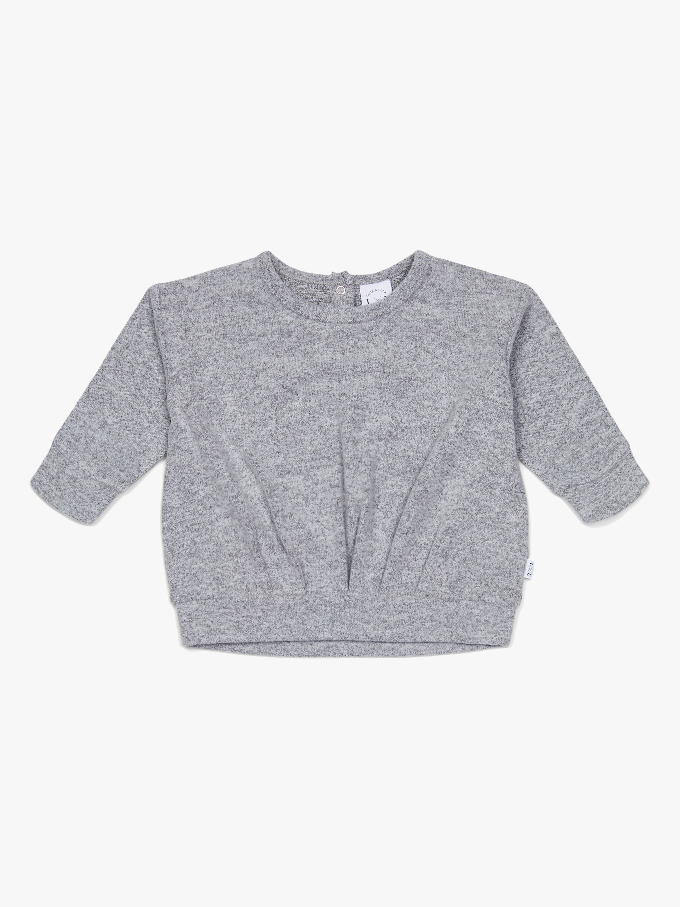 Luca &  Lola Rosella Pullover Baby, Grey Melange 56